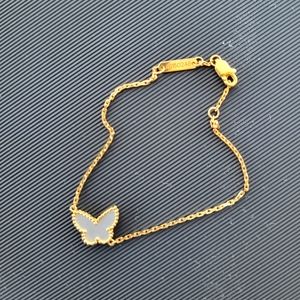 “Van Cleef & Arpels” inspired mini butterfly bracelet in 18K yellow gold